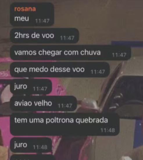 Accidente aéreo Brasil. Chat de whatsapp. 