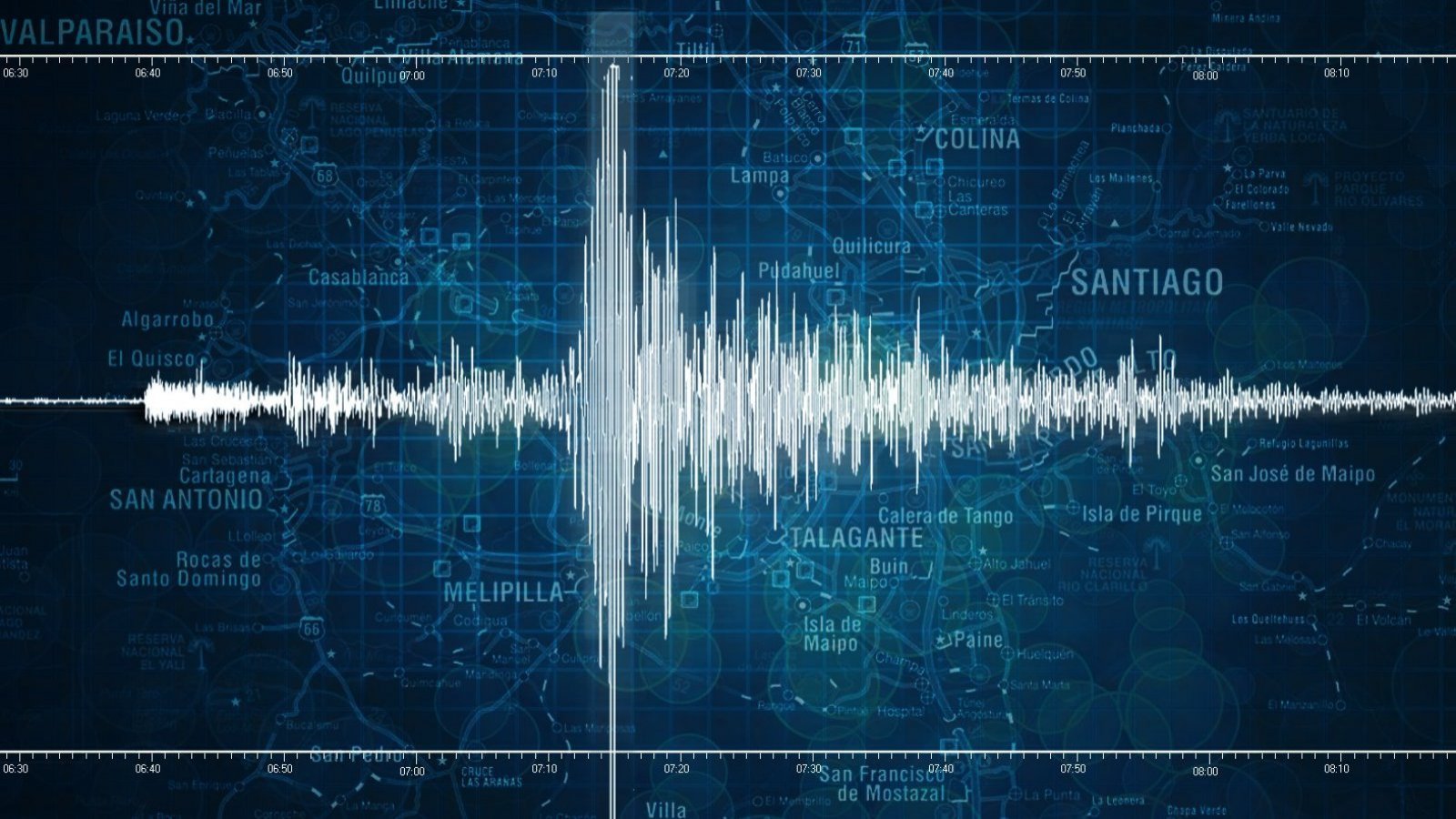 Sismo. Zona sur. Chile.